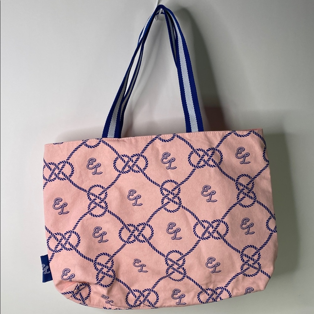 EL Bag - Pink and Blue Rope Pattern Tote Bag
